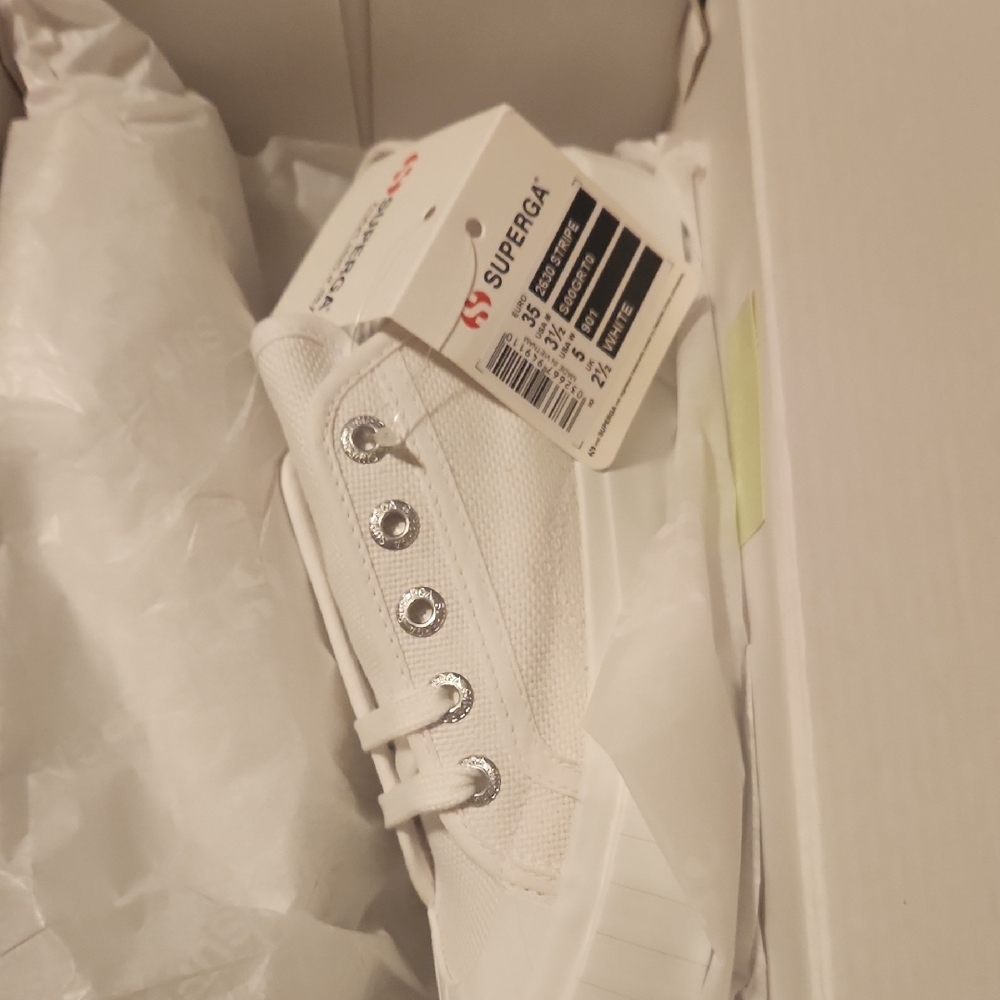 Superga White Low-Top Canvas Sneaker